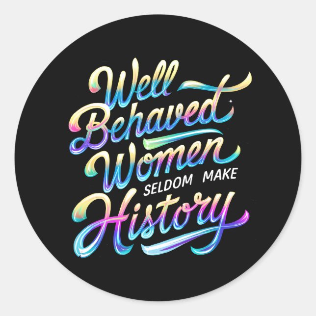 Sticker Rond femmes bien conduites (Devant)