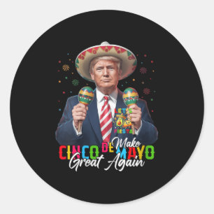 Sticker Rond Femmes Cinco De Mayo Faire Cinco De Mayo Grand Aga