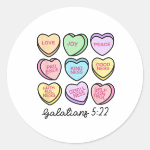 Sticker Rond Femmes Conversation de Galates de la Saint-Valenti