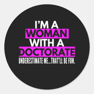 Sticker Rond Femmes Docteur Cadeaux pour femmes Mlle Mme Mme Mm