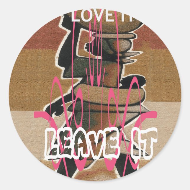 Sticker Rond Femmes et enfants La vie n'est pas juste ; habitue (Devant)