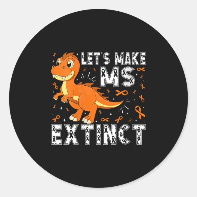 Sticker Rond Femmes Faisons de Mme Extinct Dinosaure Sensibilis (Devant)