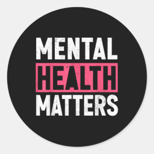 Sticker Rond Femmes Femmes Enfants Santé mentale S Sensibilisat