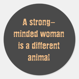 Sticker Rond Femmes fortes, mots motivationnels avec un texte s
