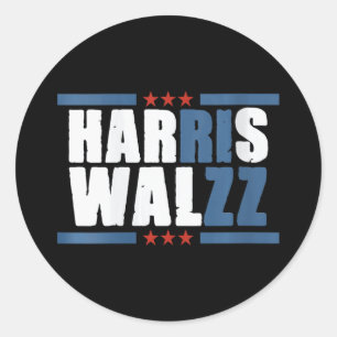 Sticker Rond Femmes Harris Wz Rizz Drôle Voter Kamala Président