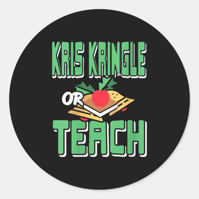 Sticker Rond Femmes Kris Kringle Ou Enseigner Dilemma De Vacanc (Devant)