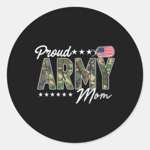 Sticker Rond Femmes Ocp Fier Armée Maman Pour Les Mères Des Sol