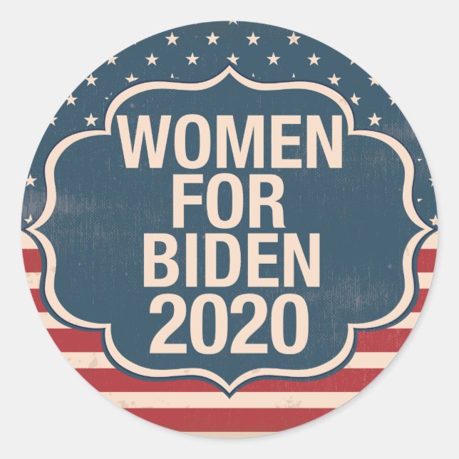 Sticker Rond Femmes pour Biden 2020 (Devant)