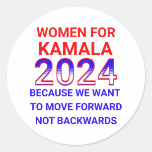 Sticker Rond Femmes pour l'élection de Kamala Harris 2024