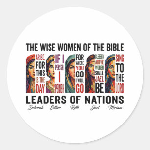 Sticker Rond Femmes sages de la Bible Leaders