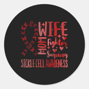 Sticker Rond Femmes Sensibilisation à la drépanocytose Femme Ma