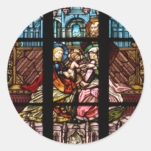 Sticker Rond Fenêtre en verre (Devant)