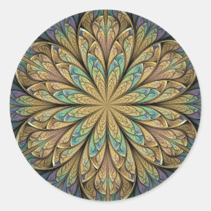 Sticker Rond Fenêtre rose