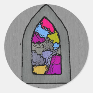 Sticker Rond Fenêtre spirituelle II