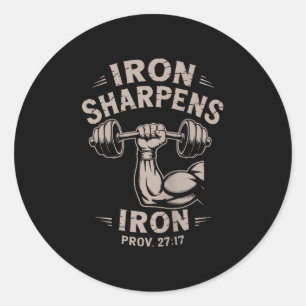 Sticker Rond Fer Aiguise Fer Jeunesse Chrétienne Salle de Sport