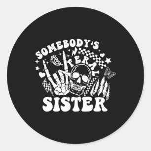Sticker Rond Feral Sister Mothers Day
