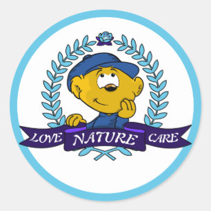 Sticker Rond Ferald Love Nature Care