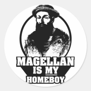 Sticker Rond Ferdinand Magellan est mon homeboy