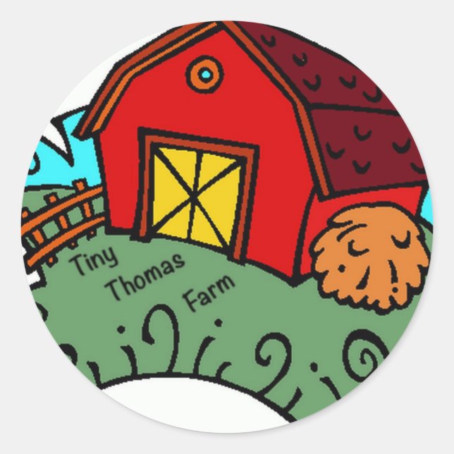Sticker Rond Ferme de Tiny Thomas (Devant)