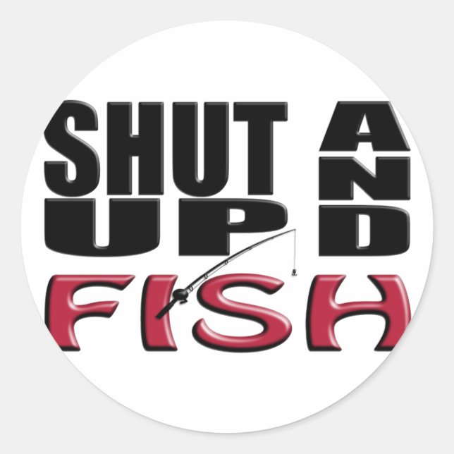STICKER ROND FERME-TOI ET POISSON (Devant)