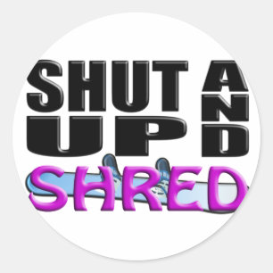 Sticker Rond FERMER ET PARTAGER (Snowboard)