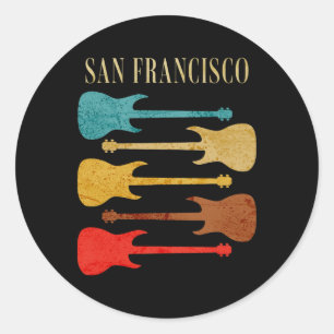 Sticker Rond Festival de musique rock de concert de San Francis