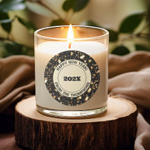 sticker rond | Festive 3 pouces Bonne année!