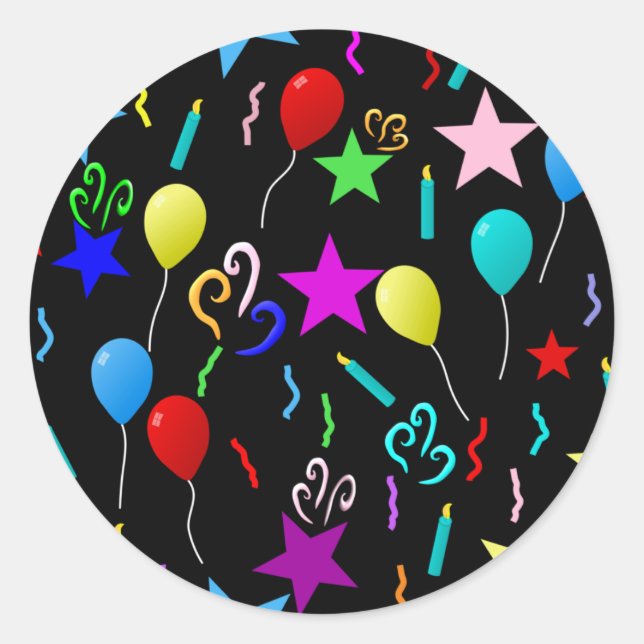 Sticker Rond Fête ! (Devant)