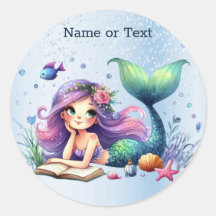 Fête Aquarelle Sirène Mer Vie Mignonne