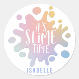 Sticker Rond fête d'anniversaire à l'arc-en-ciel