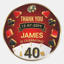 Fête d'anniversaire de casino personnalisée Vegas