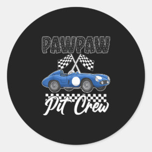 Sticker Rond Fête d'anniversaire de voiture de course famille p