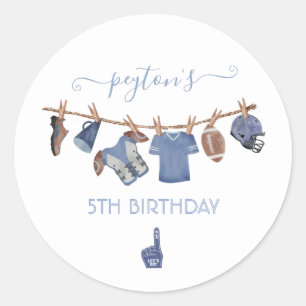 Sticker Rond Fête d'anniversaire du football