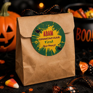 Sticker Rond Fête d'anniversaire Halloween Enfants Halloween