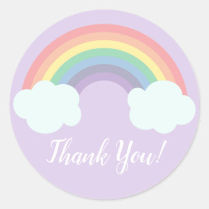 Sticker Rond Fête d'anniversaire magique Rainbow