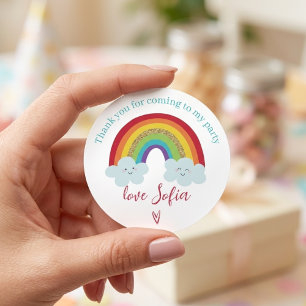 Sticker Rond Fête d'anniversaire personnalisée remerciements ar