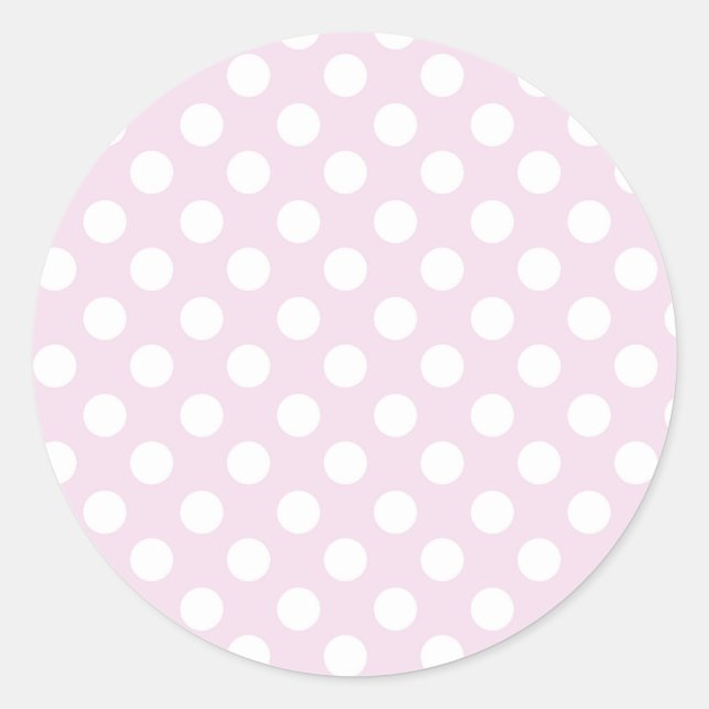 Sticker Rond Fête d'anniversaire rose pastel et blanc bébé lége (Devant)