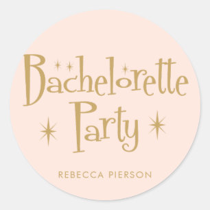 Sticker Rond Fête de Bachelorette écriture manuscrite pêche pas