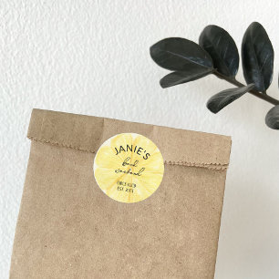 Sticker Rond Fête de Fiançailles au Citron d'Almafi   Épinglett