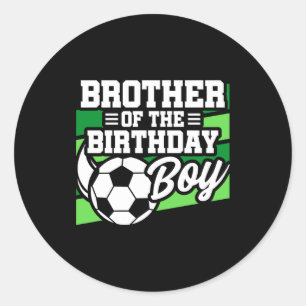 Sticker Rond Fête de foot pour enfants Frère du garçon fêté