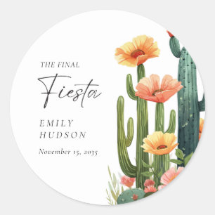 Sticker Rond Fête de la Fiesta Cactus