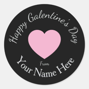 Sticker Rond Fête de la Galentine De Votre Nom Ici Graphiques P