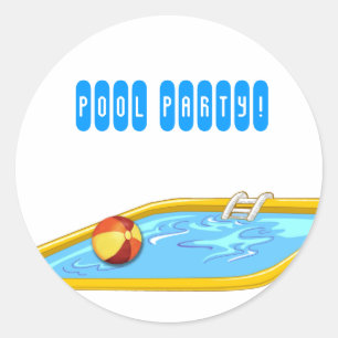 Sticker Rond Fête de la piscine !