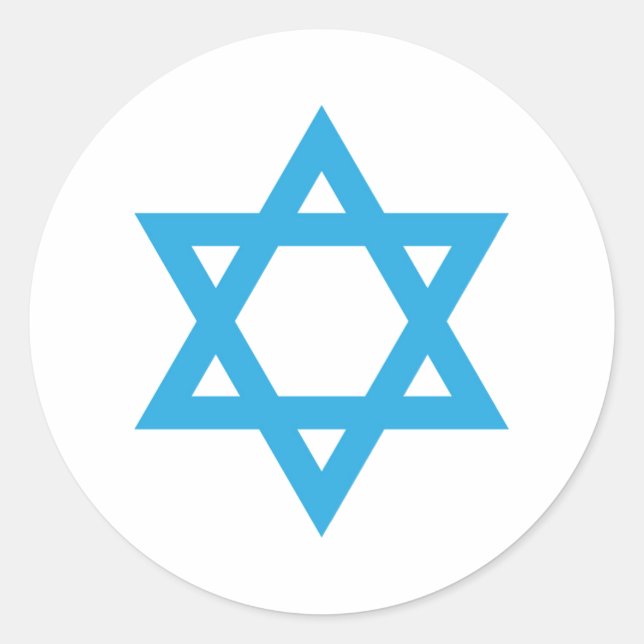 Sticker Rond Fête de l'indépendance de David Israeli Blue Star (Devant)