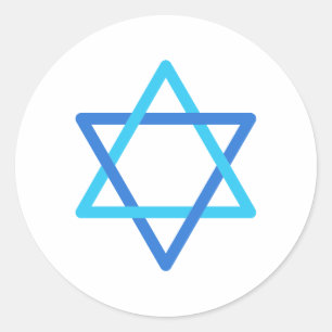Sticker Rond Fête de l'indépendance de David Israeli Blue Star