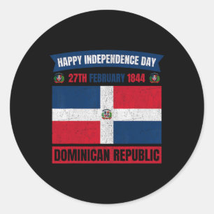 Sticker Rond Fête de l'Indépendance République Dominicaine 5