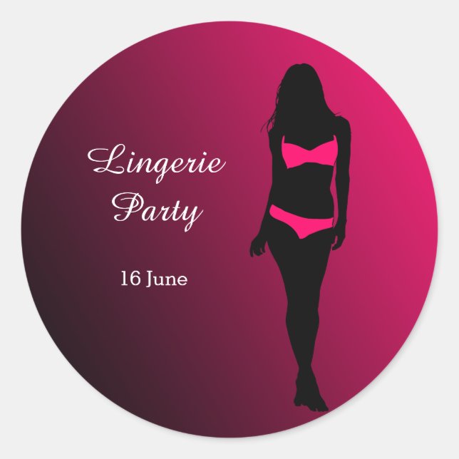 Sticker Rond Fête de lingerie (Devant)
