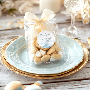 Sticker Rond Fête de mariage à la plage océane 