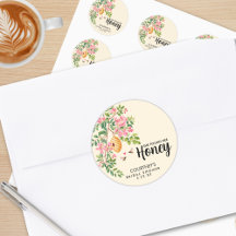 Fête de mariage aquarelle Elle a trouvé son miel 