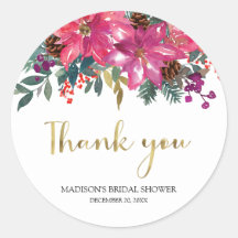 Fête de mariage avec poinsettia rose pour Noël